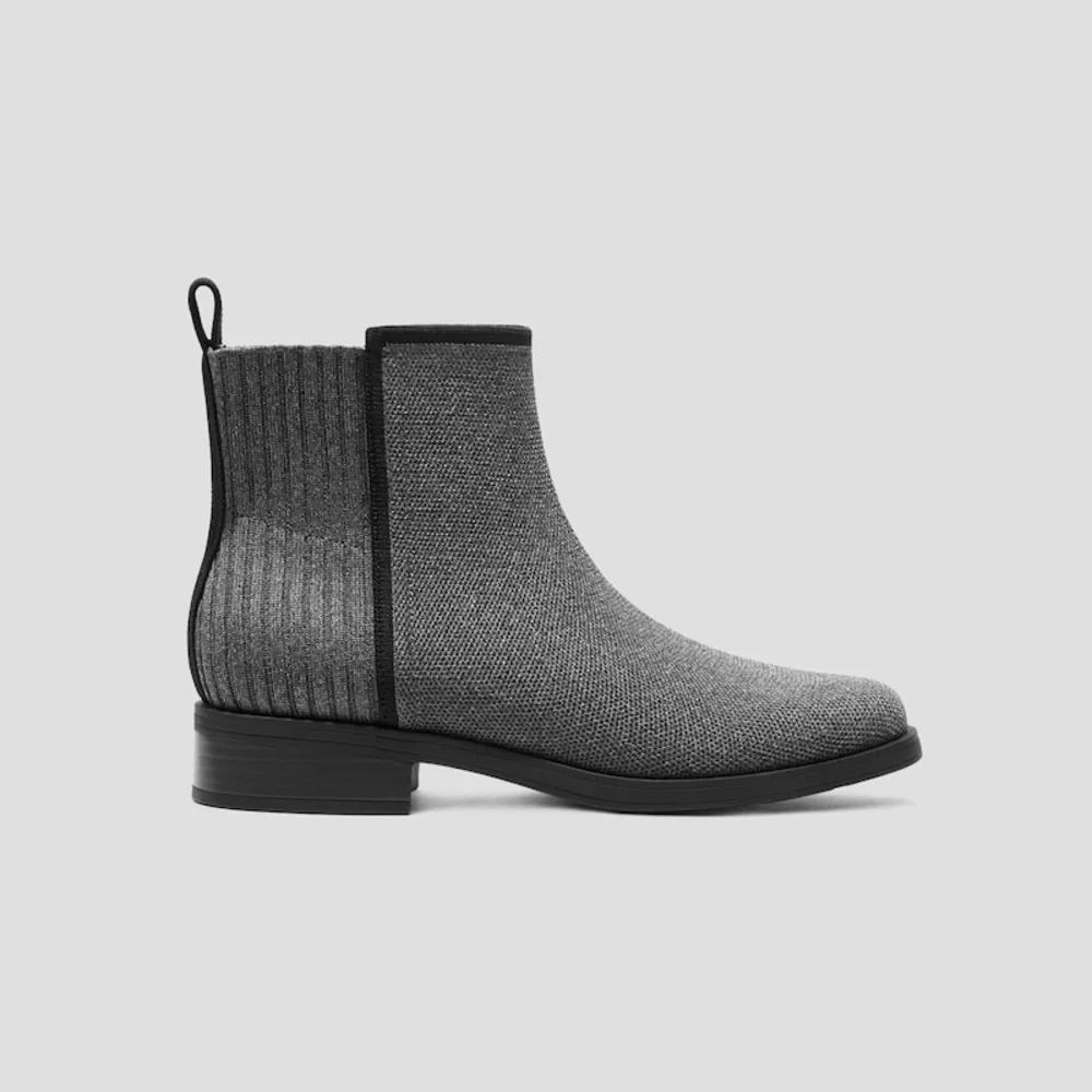Square-Toe Ankle Chelsea Boots (Celina) Size 39